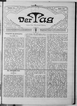 Der Tag vom 10.08.1904