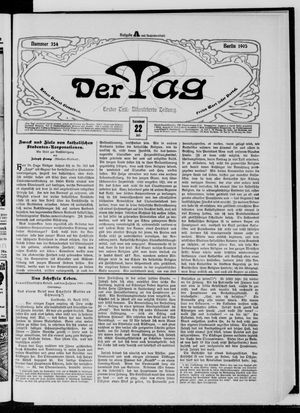Der Tag on Jul 22, 1905