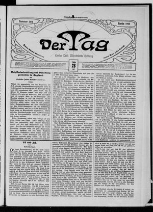 Der Tag vom 28.07.1905