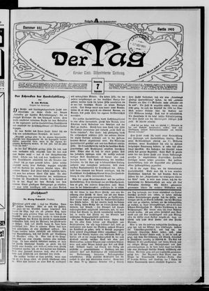 Der Tag vom 07.09.1905