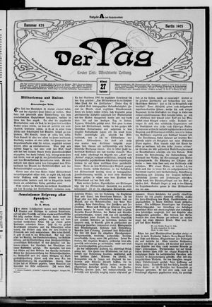 Der Tag vom 27.09.1905