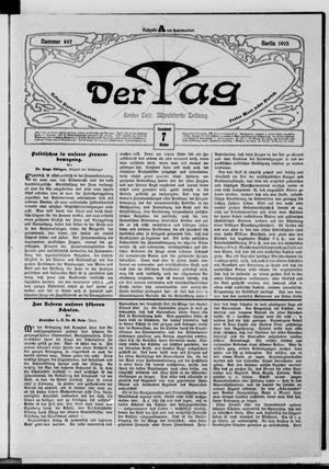 Der Tag vom 07.10.1905