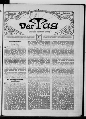 Der Tag vom 02.11.1905
