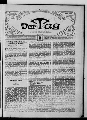 Der Tag on Jan 25, 1906
