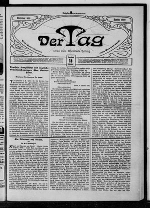 Der Tag vom 15.09.1906