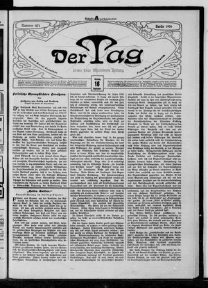 Der Tag vom 16.09.1906