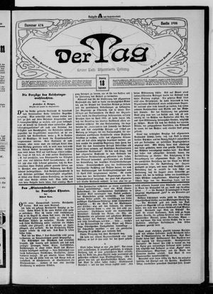 Der Tag on Sep 18, 1906