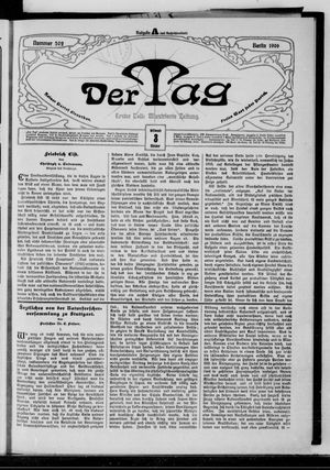 Der Tag on Oct 3, 1906