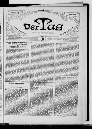 Der Tag on Nov 21, 1906