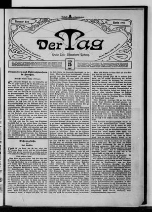 Der Tag vom 25.08.1907