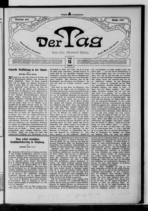 Der Tag on Sep 15, 1907