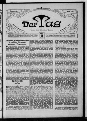 Der Tag vom 25.09.1907