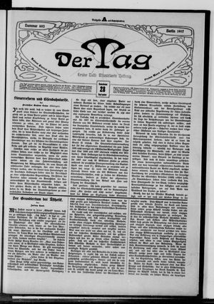 Der Tag on Sep 28, 1907