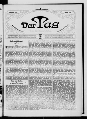Der Tag vom 10.10.1907