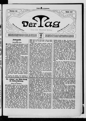 Der Tag on Oct 12, 1907