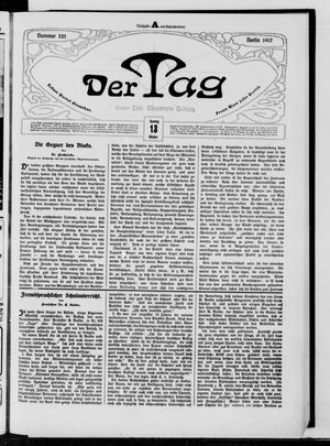 Der Tag on Oct 13, 1907