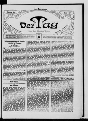 Der Tag on Oct 25, 1907