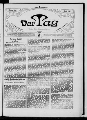 Der Tag on Oct 26, 1907