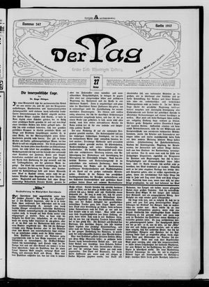 Der Tag vom 27.10.1907