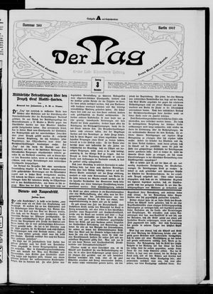 Der Tag vom 03.11.1907