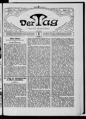 Der Tag on Nov 9, 1907