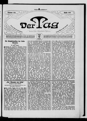 Der Tag vom 12.11.1907