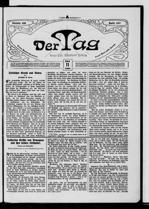 Der Tag on Dec 11, 1907