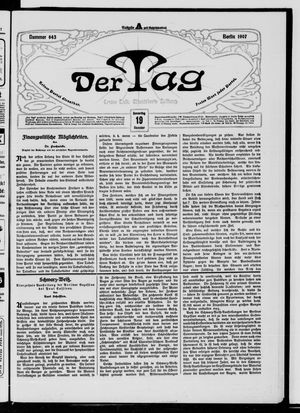 Der Tag on Dec 19, 1907