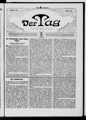 Der Tag on Dec 24, 1907