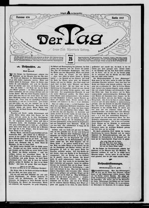 Der Tag vom 25.12.1907