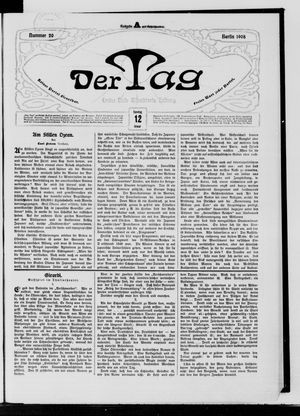 Der Tag vom 12.01.1908