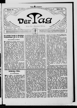 Der Tag vom 17.01.1908