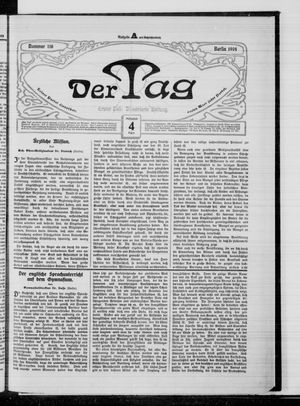 Der Tag on Mar 4, 1908
