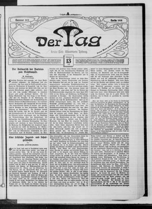 Der Tag vom 13.05.1908