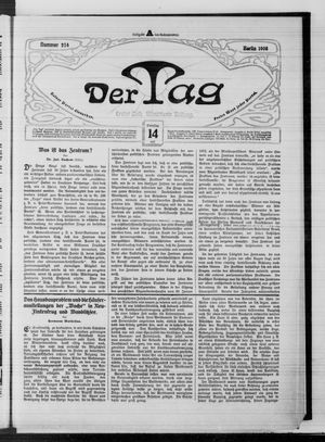 Der Tag vom 14.07.1908