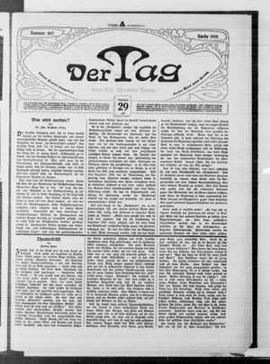 Der Tag vom 29.07.1908