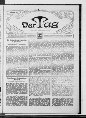 Der Tag vom 22.09.1908