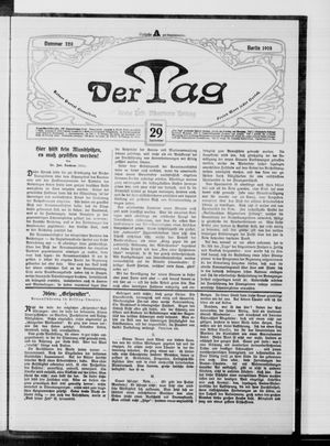 Der Tag vom 29.09.1908
