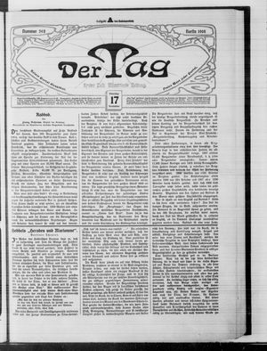 Der Tag vom 17.11.1908