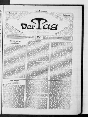 Der Tag vom 22.11.1908
