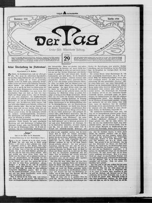 Der Tag vom 29.11.1908