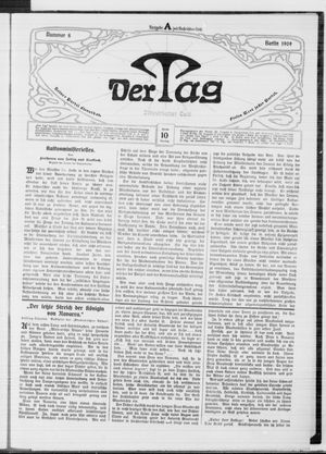 Der Tag vom 10.01.1909