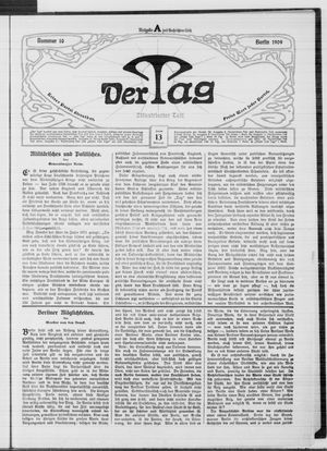 Der Tag on Jan 13, 1909