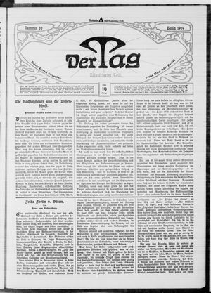 Der Tag on Mar 19, 1909