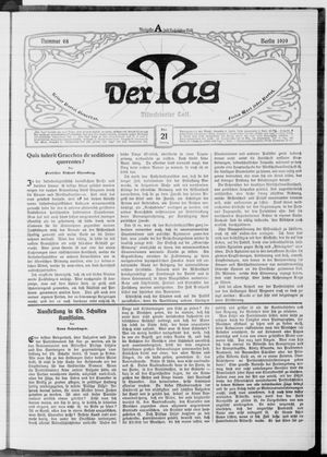 Der Tag on Mar 21, 1909