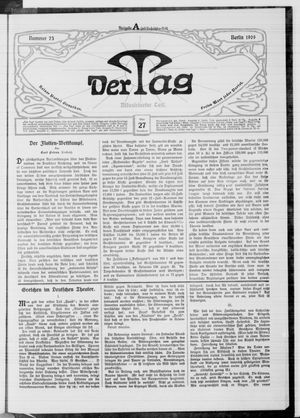 Der Tag vom 27.03.1909