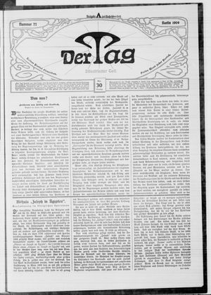Der Tag vom 30.03.1909