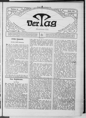 Der Tag vom 25.04.1909
