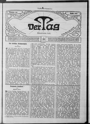 Der Tag vom 20.06.1909