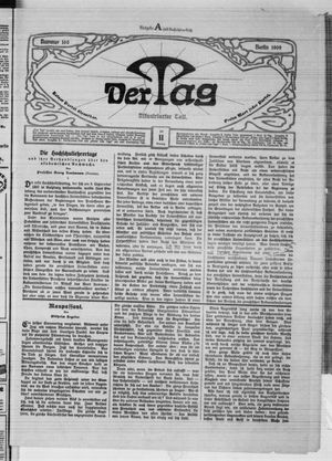 Der Tag vom 11.07.1909